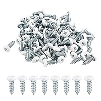 Vista 7 de 120 piezas de tornillos de cabeza plana blancos #8 x 1, tornillos autorroscantes Phillips para chapa de metal para madera
