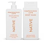 Native Body Wash & Moisturizing Lotion - Pumpkin Spice Latte - Naturally Derived Ingredients, Paraben-Free, Dye-Free Personal & Skin Care | Fall Seasonal Bundle (34.5 fl oz Total) - 2 Pk