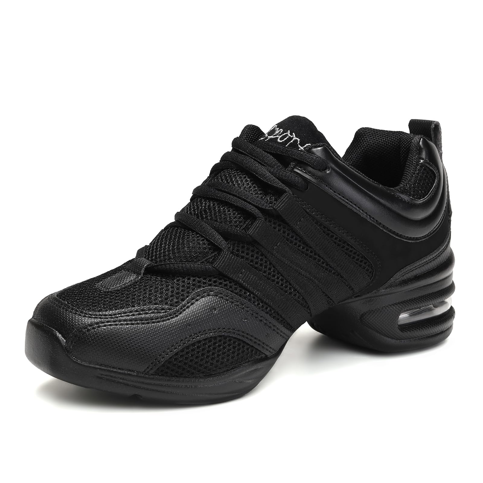 Zapatillas de Deporte Jazz para Mujeres Cojín de con Cordones Caminar Running Sneaker Aire Fitness Libre Deportes,Model-LYX729