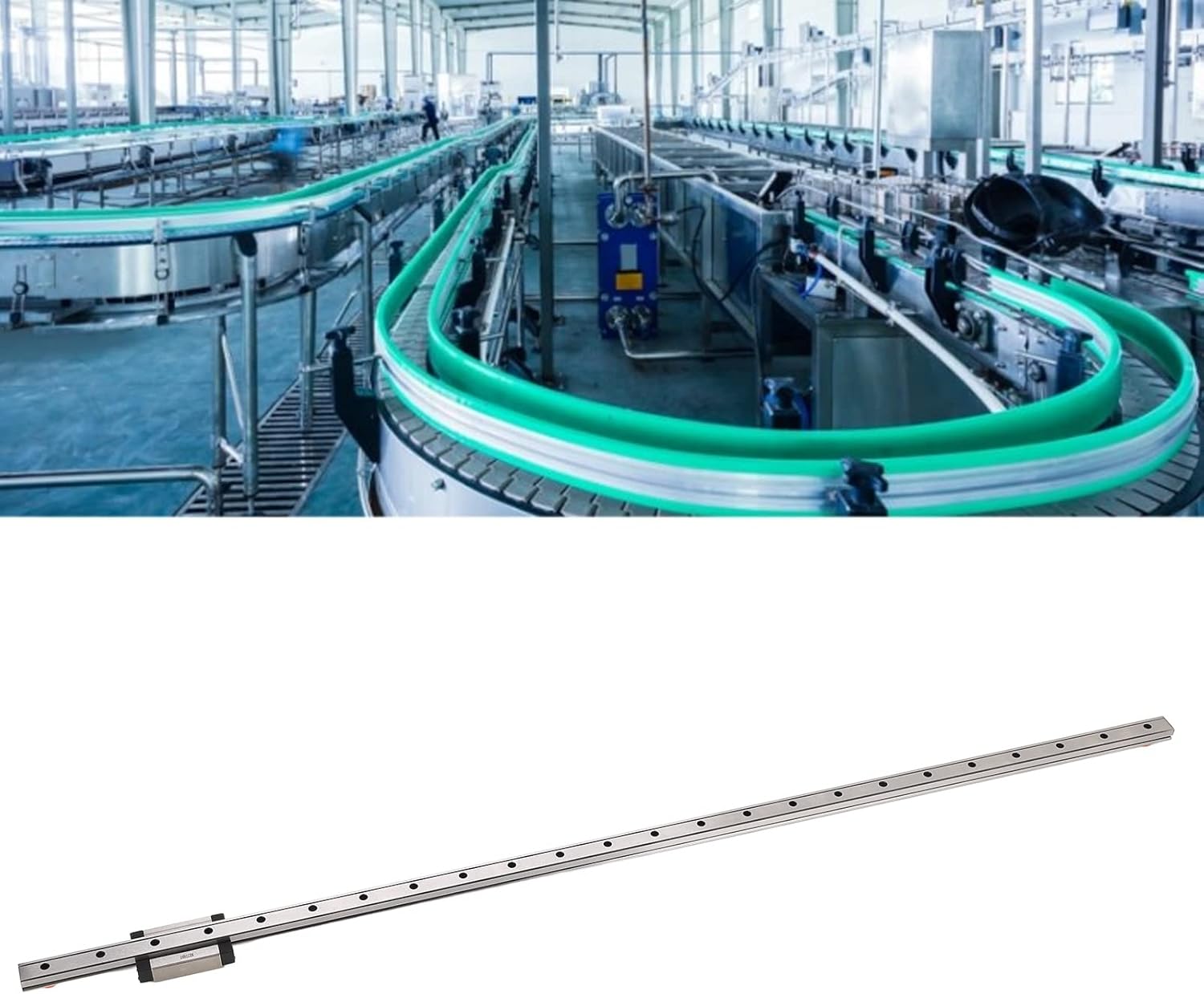 Linear Motion Guide Rail High Load Bearing Precise Positioning Low Friction Linear Slider Rail with Slider for CNC Machine Tool Injection Machine Bearing Steel MGN12H 600mm