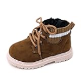 myppgg Toddler Boys Girls Short Boots Kids Outdoor Waterproof Hiking Ankle Booties Non-Slip Baby Snow Boots
