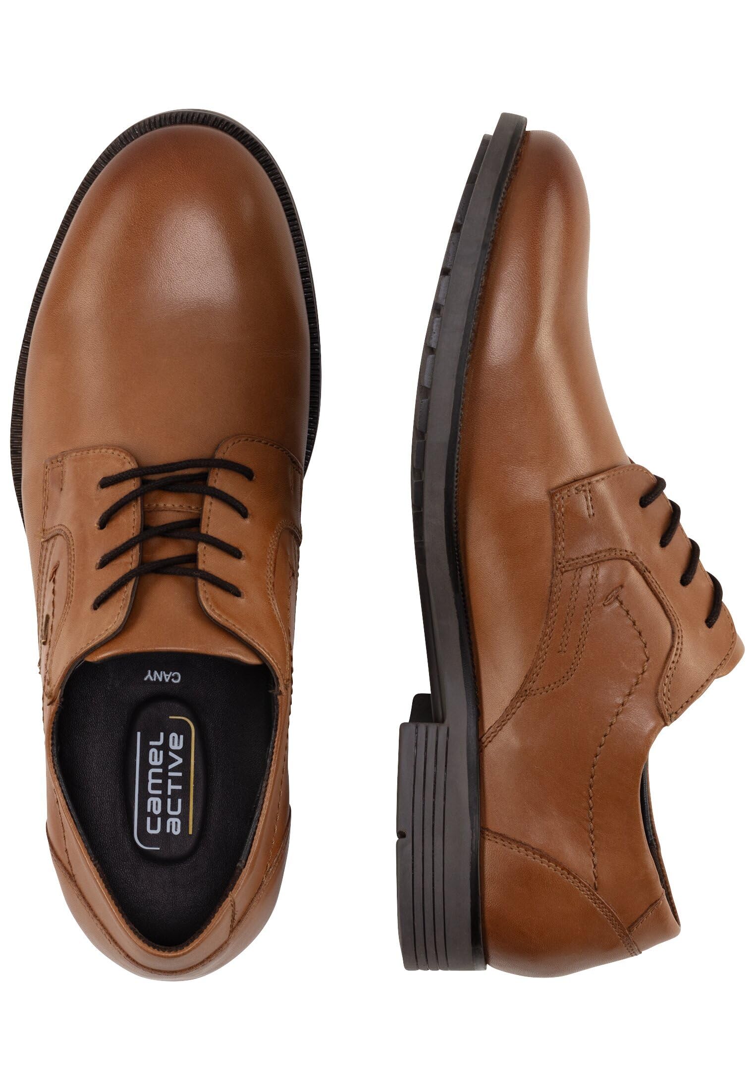 camel active Herren Oxford Schnürschuhe aus Rindsleder