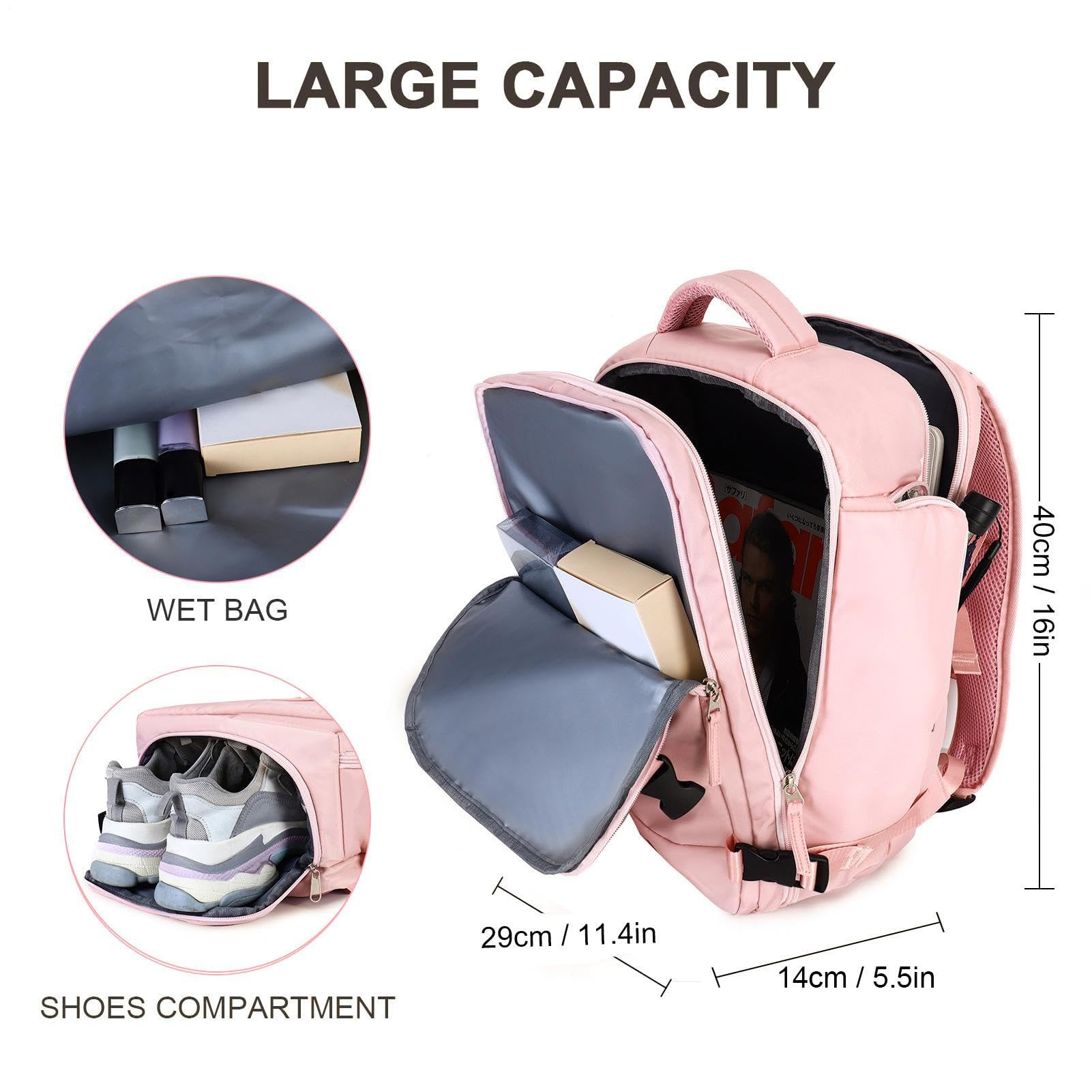 Mochila de viaje para computadora portátil - Mochila de viaje extra