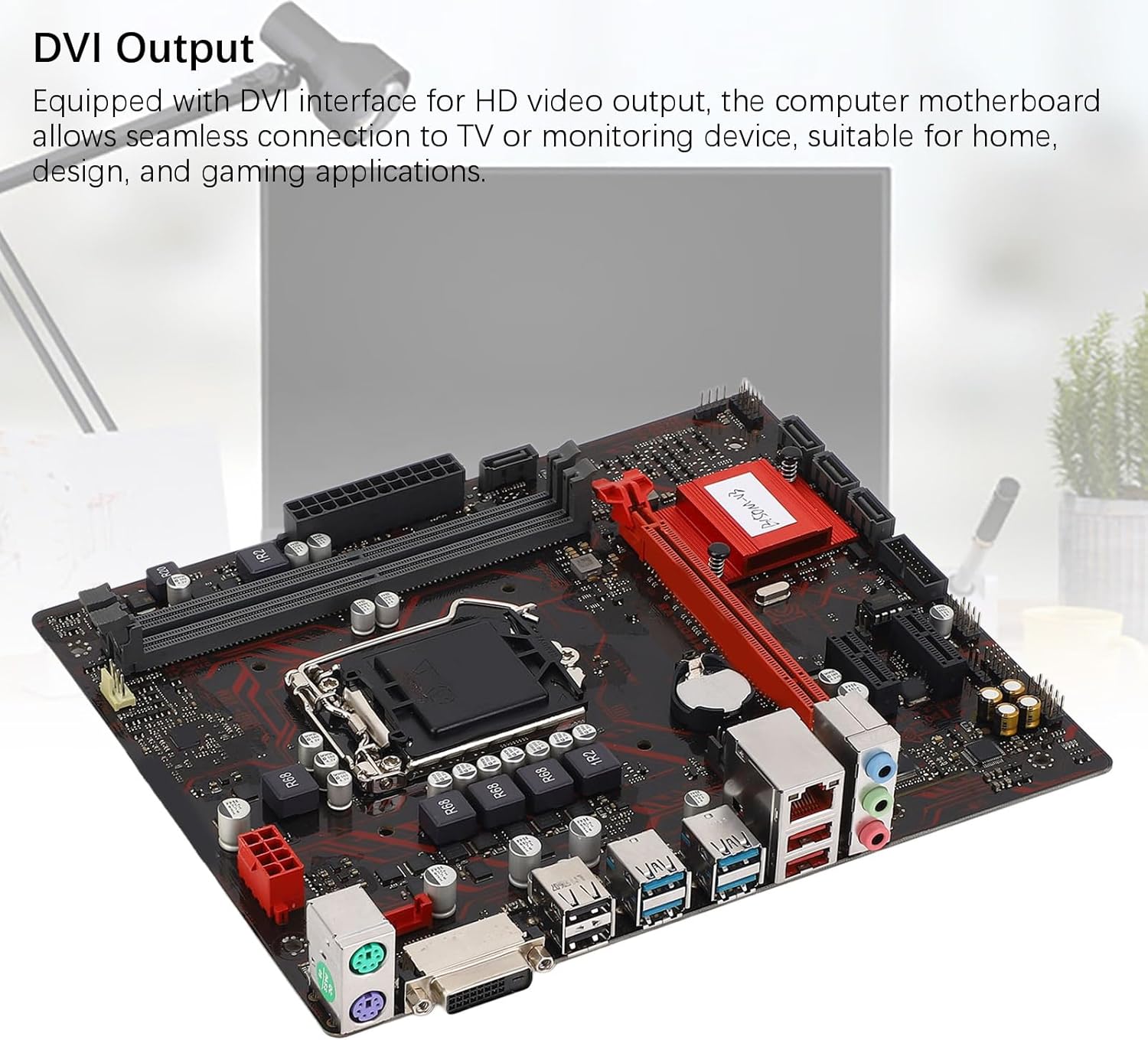 Vikye motherboard showing PCI-E X16 and X1 slots