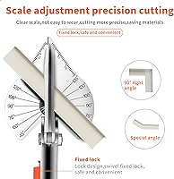 Vista 2 de GARTOL Tijeras de inglete, tijeras multifuncionales de canalización para corte angular de molduras y acabados, ajustables de 45 a 135 grados