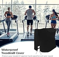 Vista 2 de Cubierta para cinta de correr, plegables, 46 x 38 x 66 pulgadas, con cordón, impermeable, a prueba de polvo, plegable, ideal para uso en interiores
