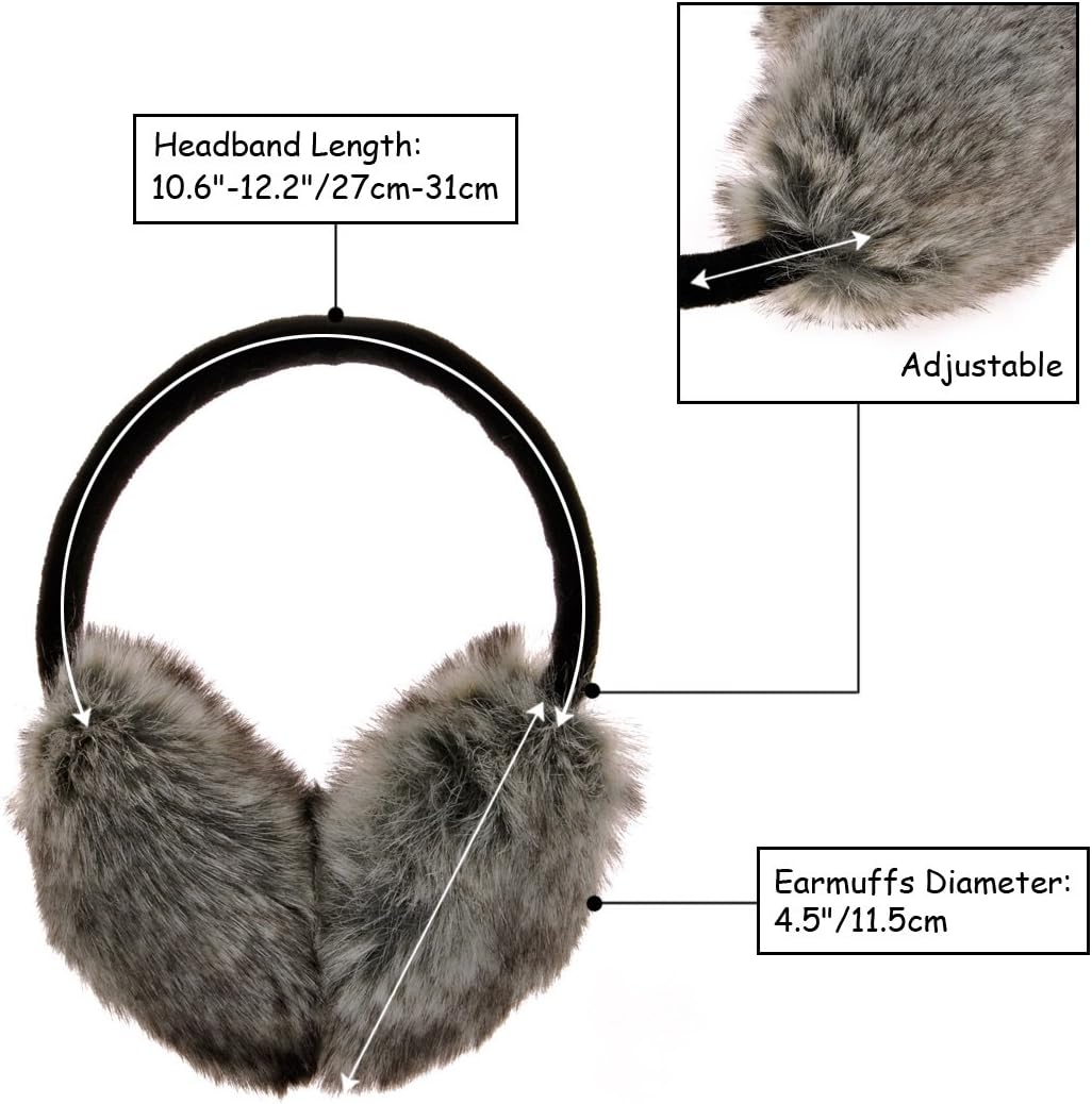 ZLYC Womens Girls Winter Fashion Adjustable Faux Fur EarMuffs Ear Warmers - Image 6