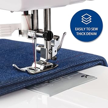 FEIYUE FYe310 Sewing Machine with Foot Pedal, Full Size, Heavy Duty & Portable, 6 Bobbins & 5 Included Sewing Feet