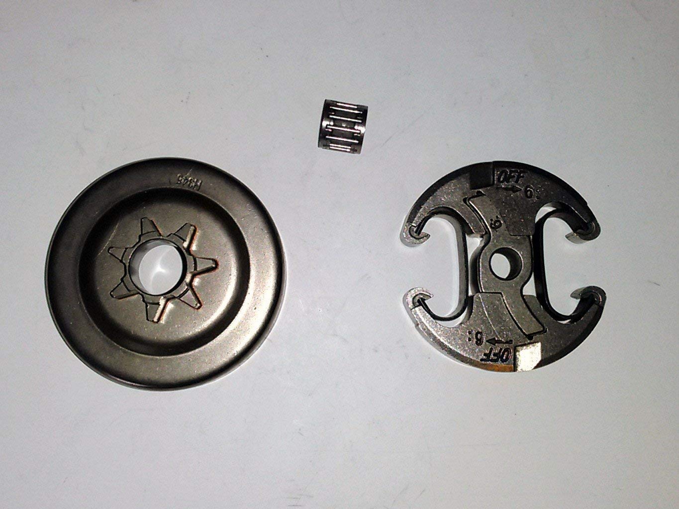 Clutch & Clutch Drum Chain Sprocket and Bearing Kit .325 Compatible with Husqvarna 340 345 350 351 353 445 450 Chainsaw Replacement for Part # 503873072 and 537110503