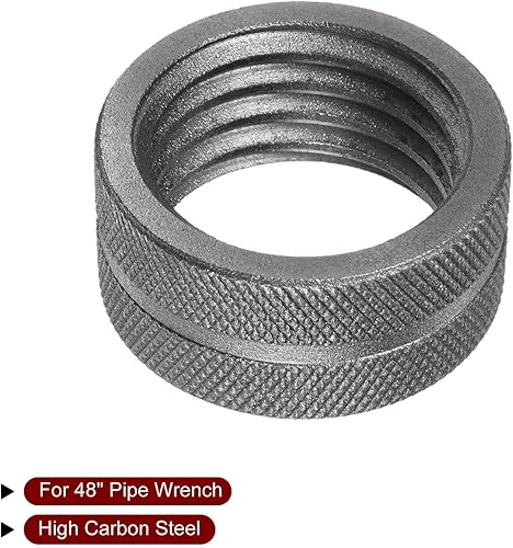 Miniatura 17 de HARFINGTON 8" Pipe Wrench Nut, Carbon Steel, 14mm ID, 1 PC