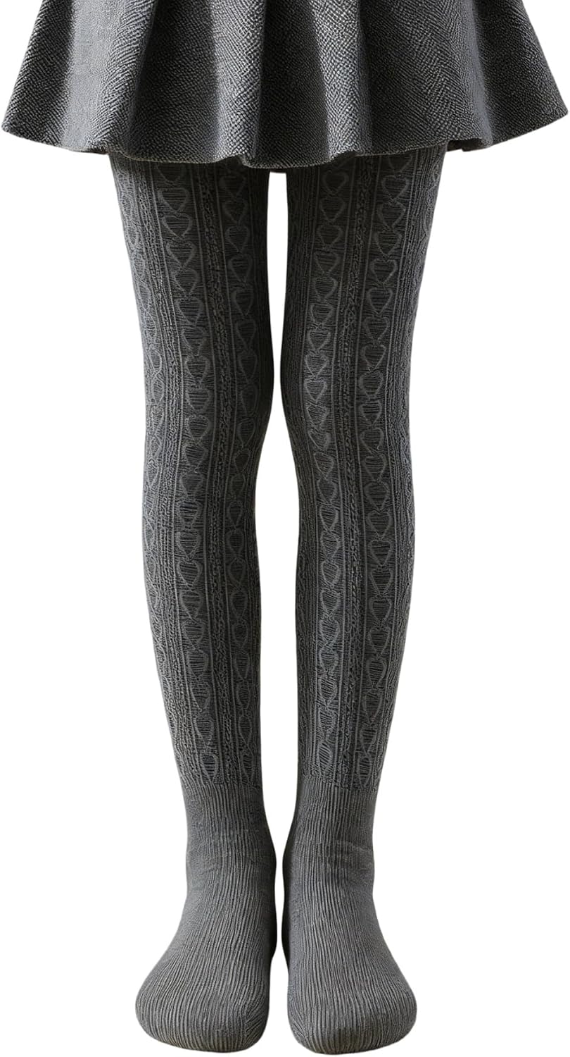 SHENHE Girl's Sheer Mesh Tights Heart Patterned Dance Party High Waist Tights Stockings Pantyhose