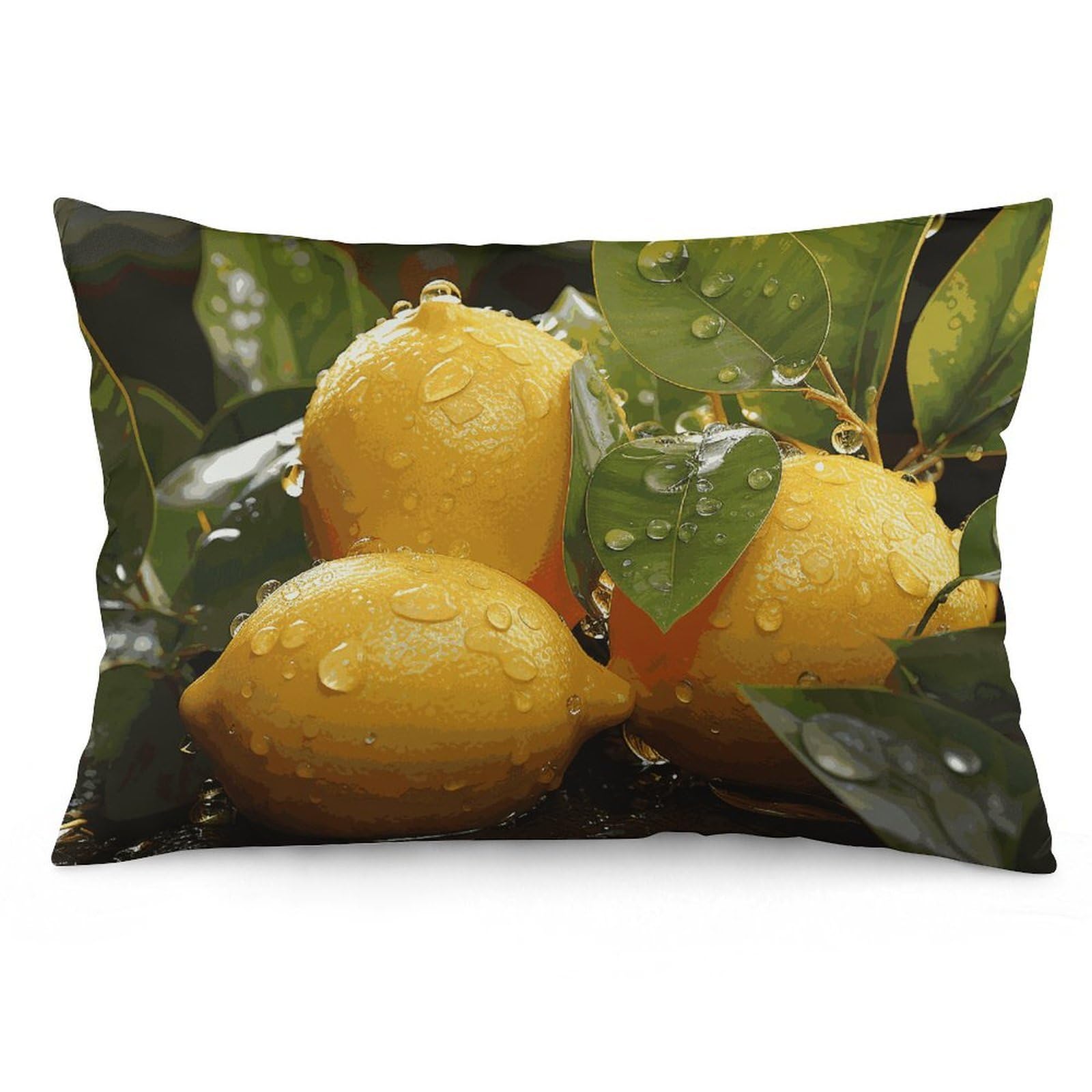 NTVOWPZO 2 Pack Decoration Throw Pillow Covers 16 "x24 Pillowcases Covers Fresh Lemon Pillowcases Modern Farmhouse Home Decor Sofa Cushions Covers for Couch Bed Living Room