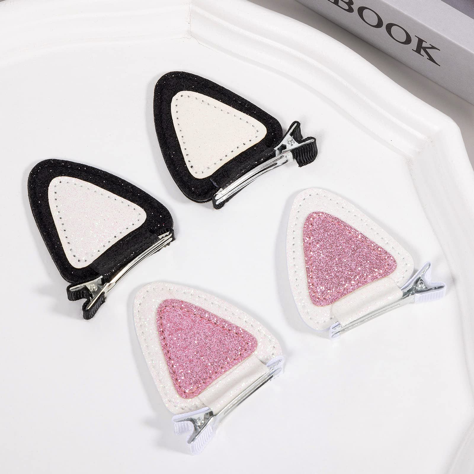 Bling bling cat ears hair clips Amazon.com : Dimeho 3 Pack Reversible Sequin Cat Ears  main image 4