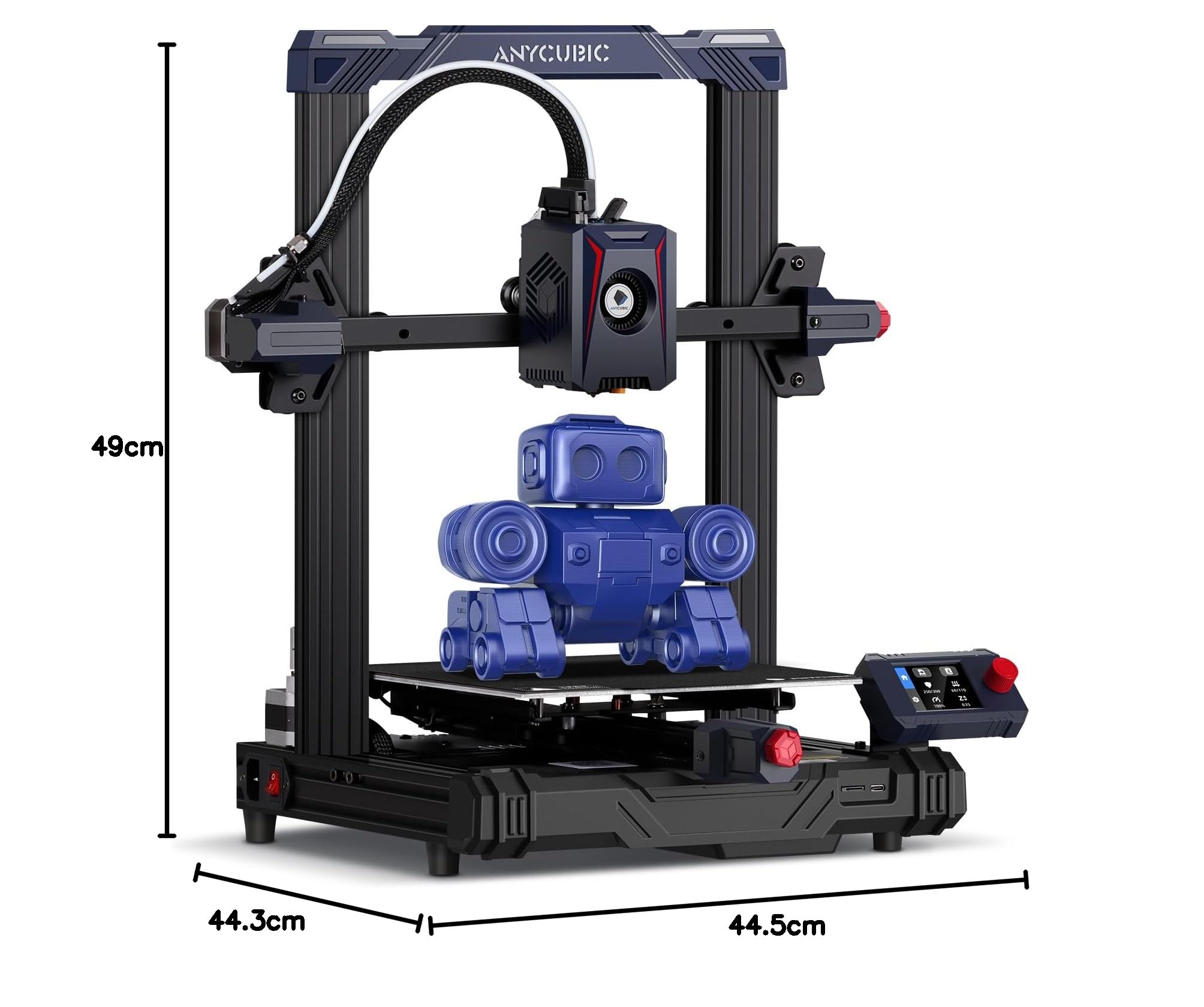 Anycubic Kobra 2 Neo Imprimante 3D, 5X Plus Rapide 250mm/s Nivellement Auto LeviQ 2.0, Z-Offset Intelligent Imprimante FDM, Impression à avec Extrudeuse Directe à Double Engrenage, 220×220×250 mm