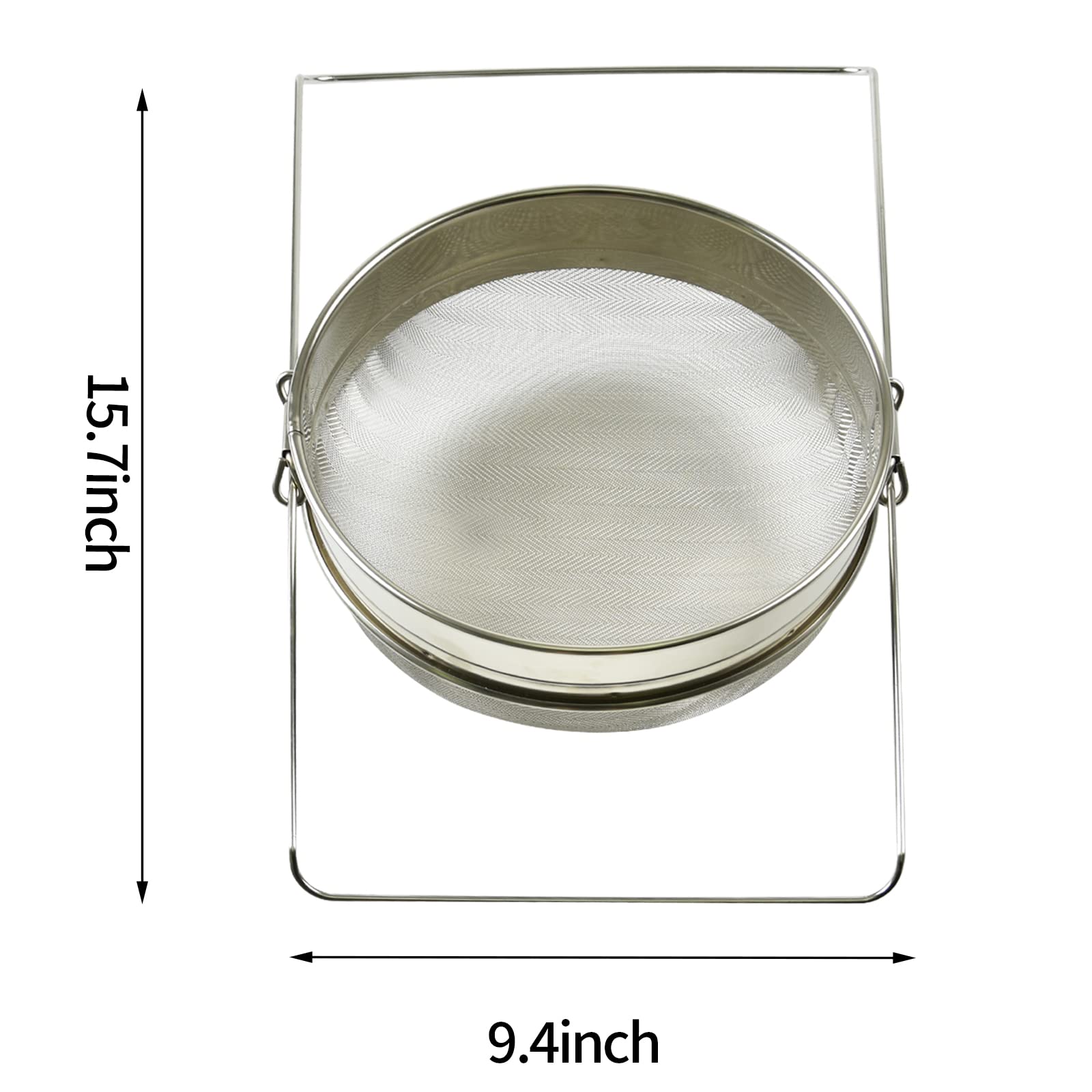 Stainless Steel Double Mesh Strainer Silver 30cm Price In Saudi Arabia