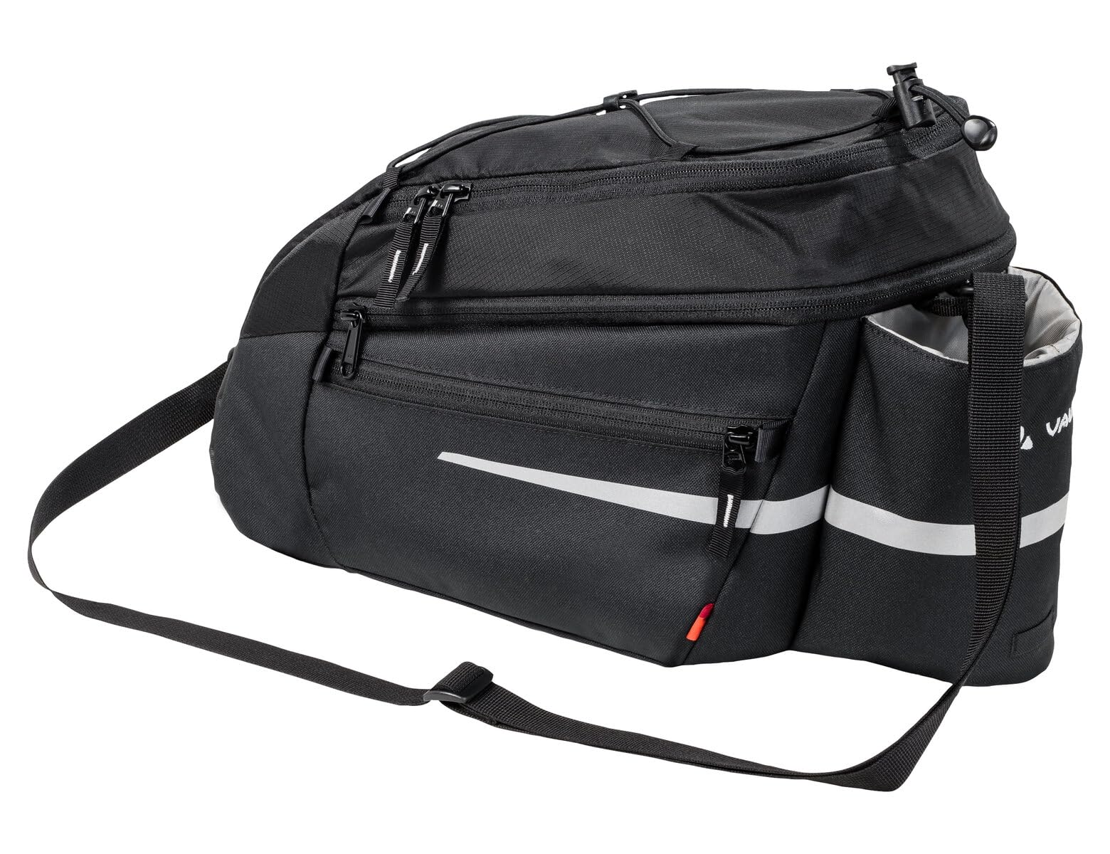 VAUDE Silkroad L (Snap-it 2.0), Saddlebag, Adult Unisex, Black (Black), One Size