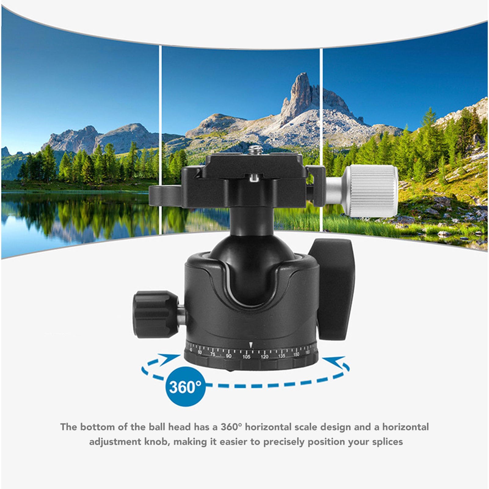 Statyw do Aparatu, 1335 Mm Obciążenie do 8 Kg Wysuwany Statyw do Aparatu DSLR ze Stopu Aluminium z metalową głowicą kulową 35 Mm do Vlogowania zdjęć Wideo