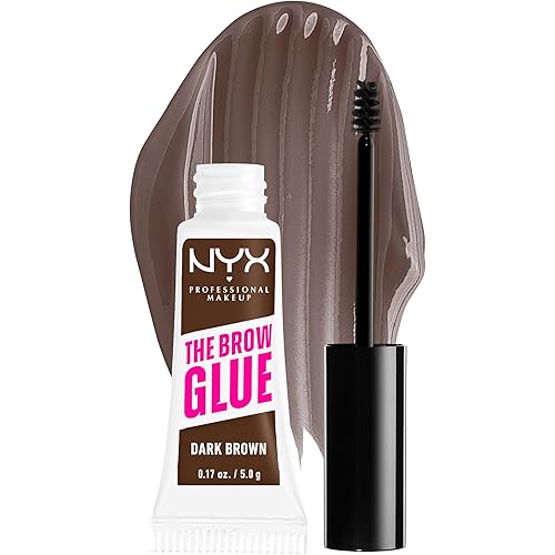 NYX PROFESSIONAL MAKEUP The Brow Glue, Extreme Hold Tinted Eyebrow Gel - Dark Brown