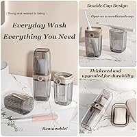 Vista 3 de Estuche de viaje para cepillo de dientes, soporte portátil para cepillos de dientes, funda multifuncional para cepillos de dientes, adecuada