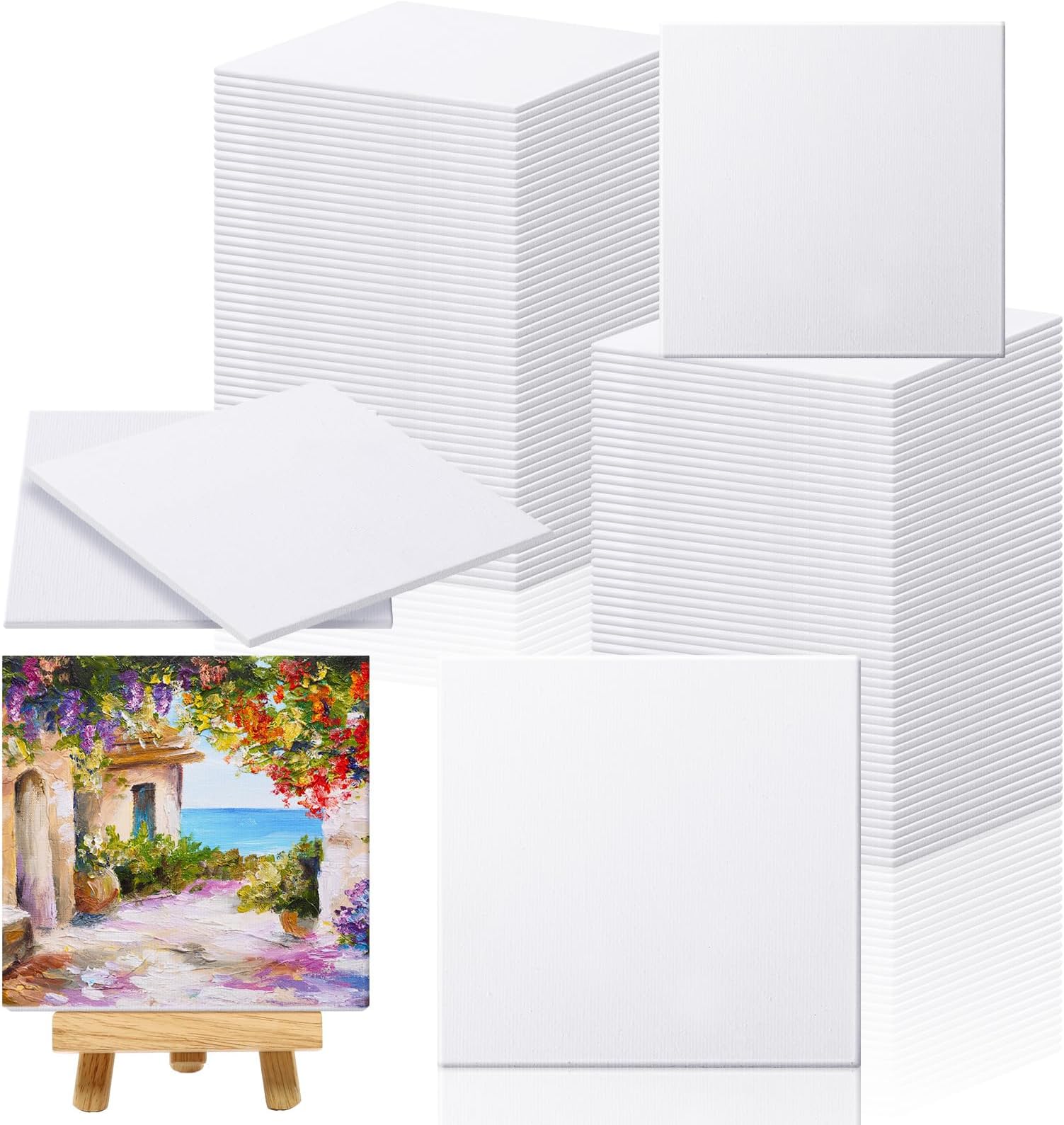 Amazon.com: Moinchore 100 Pcs Mini Painting Canvas Panels Art Painting ...