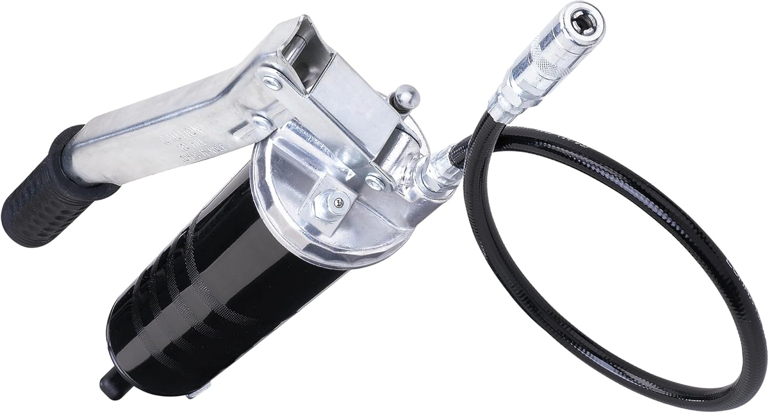 LUMAX LX1123 Black Heavy Duty Deluxe Lever Grease Gun with