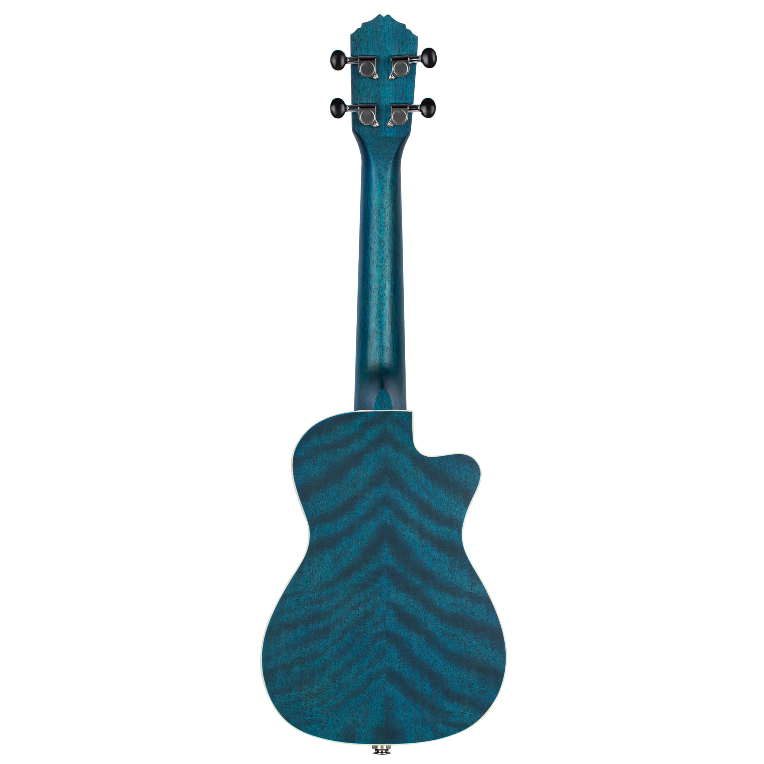 Ortega Guitars Ukulele Koncertowe Leworęczne – Elektro-akustyczne – Seria Earth – z Wycięciem – Okoume, Kolor Morski (RUOCEAN-CE-L)