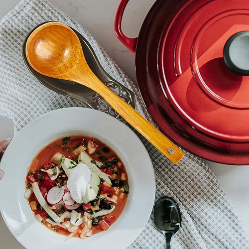 Miniatura 9 de Soporte para cuchara de cocina para estufa, soporte de cuchara de hierro fundido para encimera de cocina, soporte de utensilios de alta resistencia,