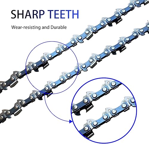 Miniatura 4 de Opuladuo 2 cadenas de motosierra de 12 pulgadas, cadena de repuesto para cadenas de motosierra eléctricas Dewalt 20V DCCS620B, DCCS620P1 - 38