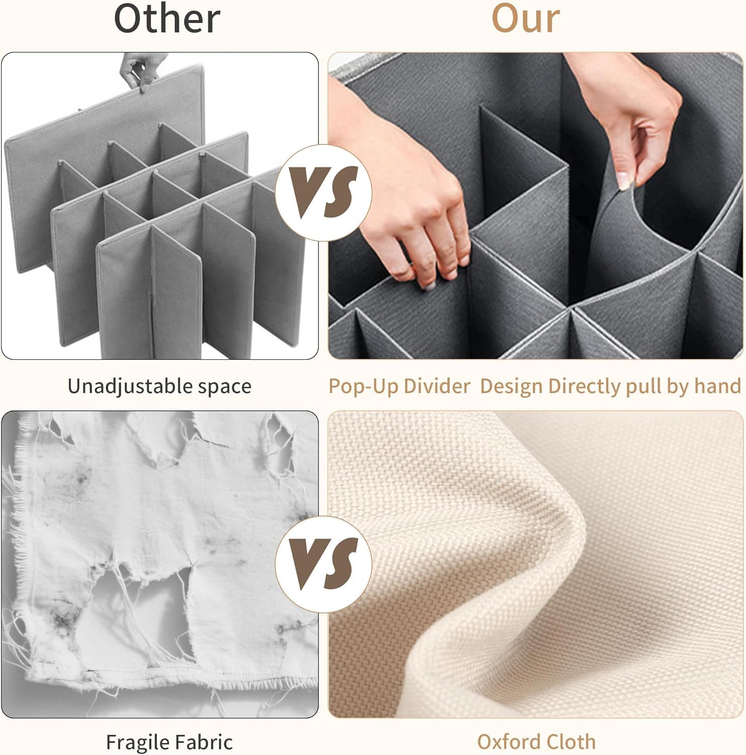 Shoe Organizer for Closet, 2-Pack Fabric Shoe Storage Box with Clear Lid & Adjustable Dividers, Holds 16-32 Pairs, Space Saving Shoe Storage Bins with Mesh Pockets, Black