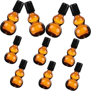 MUSISALY 10 Botellas De De Perfume Con Forma De Calabaza Doble De Color Verde Oscuro Contenedor Vacío De Vidrio Protegido De 30 Ml