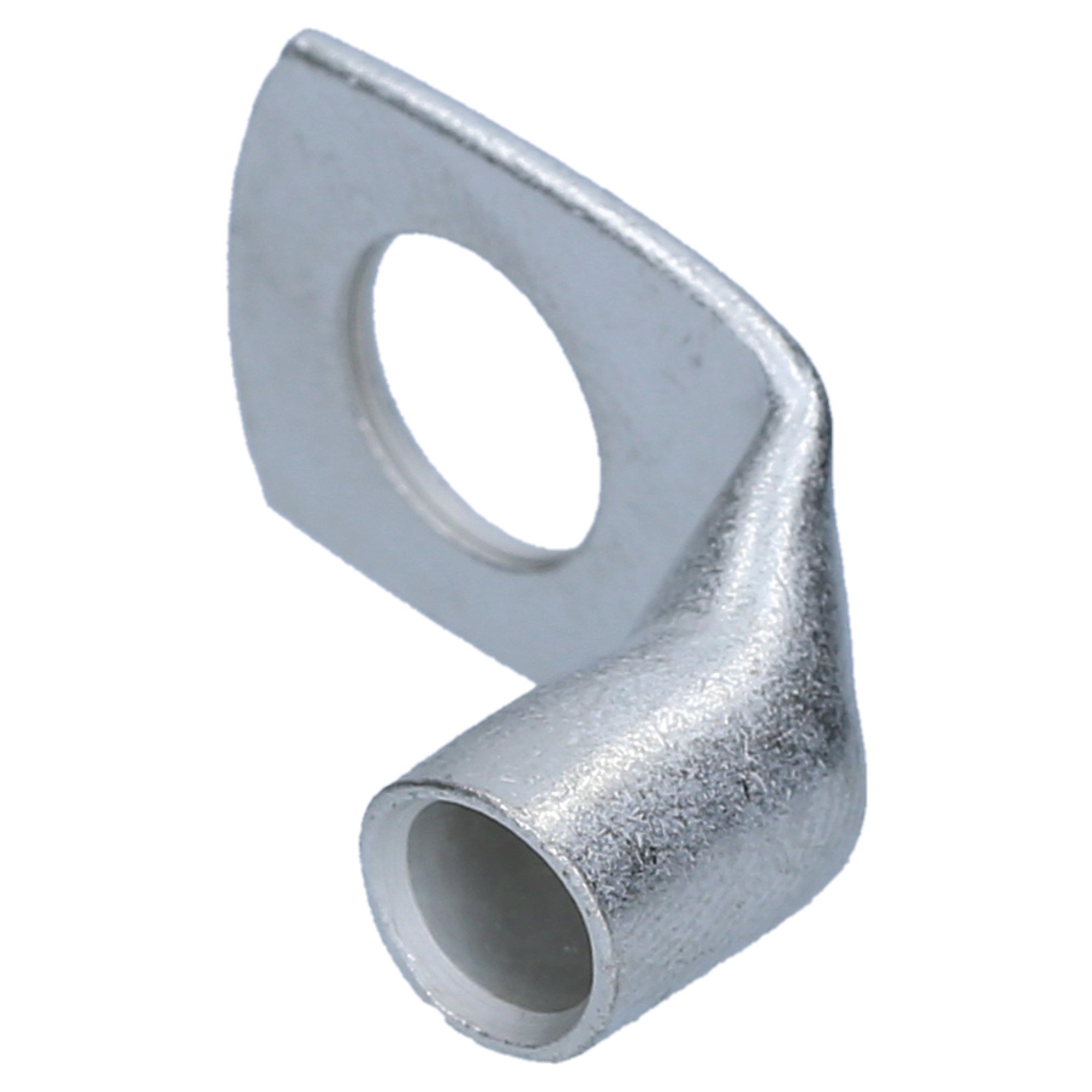 Cembre 10x Cosse de Câble A5-L10 Coudée 90° 25 mm² M10 en Cuivre Étamé | Connecteur tubulaire non isolé avec trou de contrôle pour installation électrique de voiture, camion et maison
