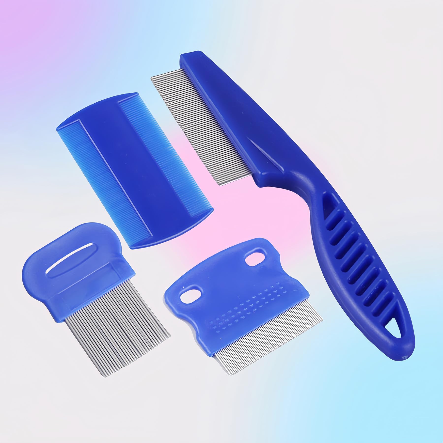 4 Pcs Pet Comb with High Strength Teeth Pet Tear Stain Remover Combs, Pet Grooming Comb Set Effective Float Hair Remover