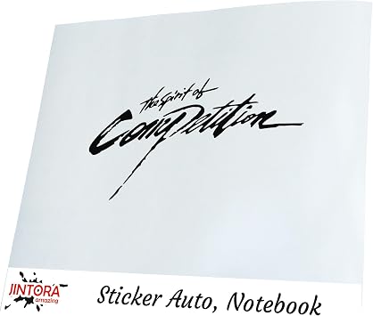 Sticker - Decal - JDM - Die Cut - The Spirit of Competition - 210x96 mm - JDM - Die Cut - Car - Truck - Bus - Window - Laptop - Coach - Rear Window - Black