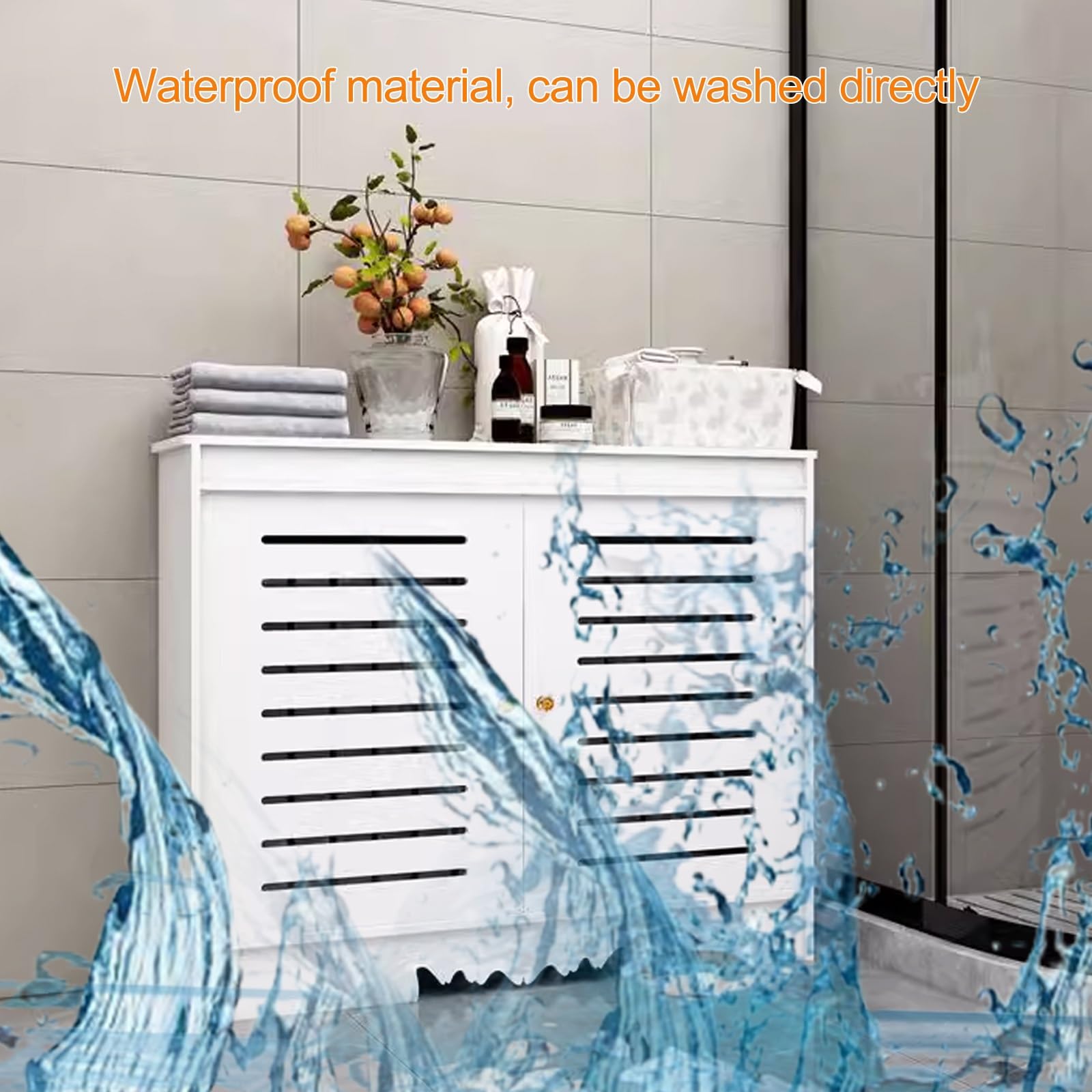 Generico Mobiletto copritermosifone per la casa, Organizer Decorativo per Il Riscaldamento, Facile da Montare per Bagno e Soggiorno, 50x70x20 cm (19,7x27,6x7,9 Pollici)