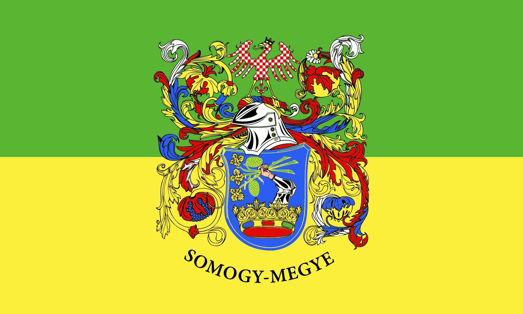 Drapeau Somogy-megye grand format pour pavoiser vos événements extérieurs