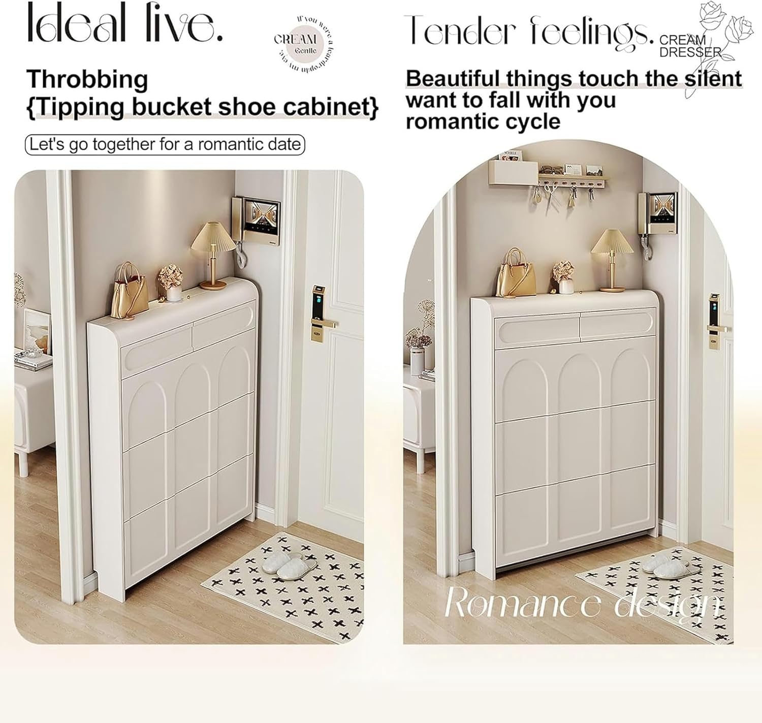 Shoe Storage Cabinet Cabinets Hallway Slim Cupboard Cupboards Hallways Slimline，Slim Modern Shoe Cabinet with Doors - Hidden Storage Organizer for Hallway, Freestanding Shoe Rack for Tidy En