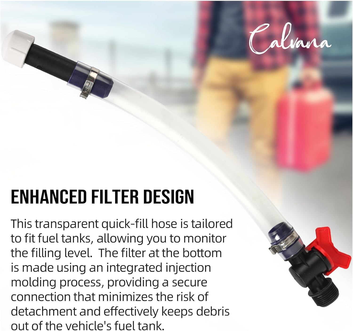 Calvana Fuel Jug Hose 3044 Replacement Kit with 2 Hose Benders, 2 Fuel Hoses with Valve, Compatible with VP Racing Fuel Jug,5.5 and 10 Gallon Fuel Cans,Diesel Fuel Can,Dirt Bike,Motorcycle Accessories