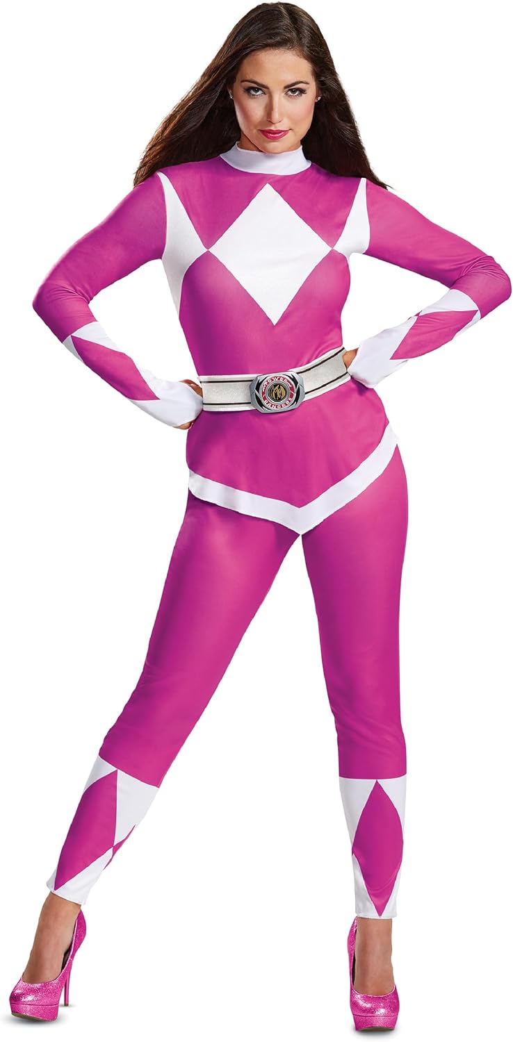 Disguise Women's Pink Ranger Adult Costume