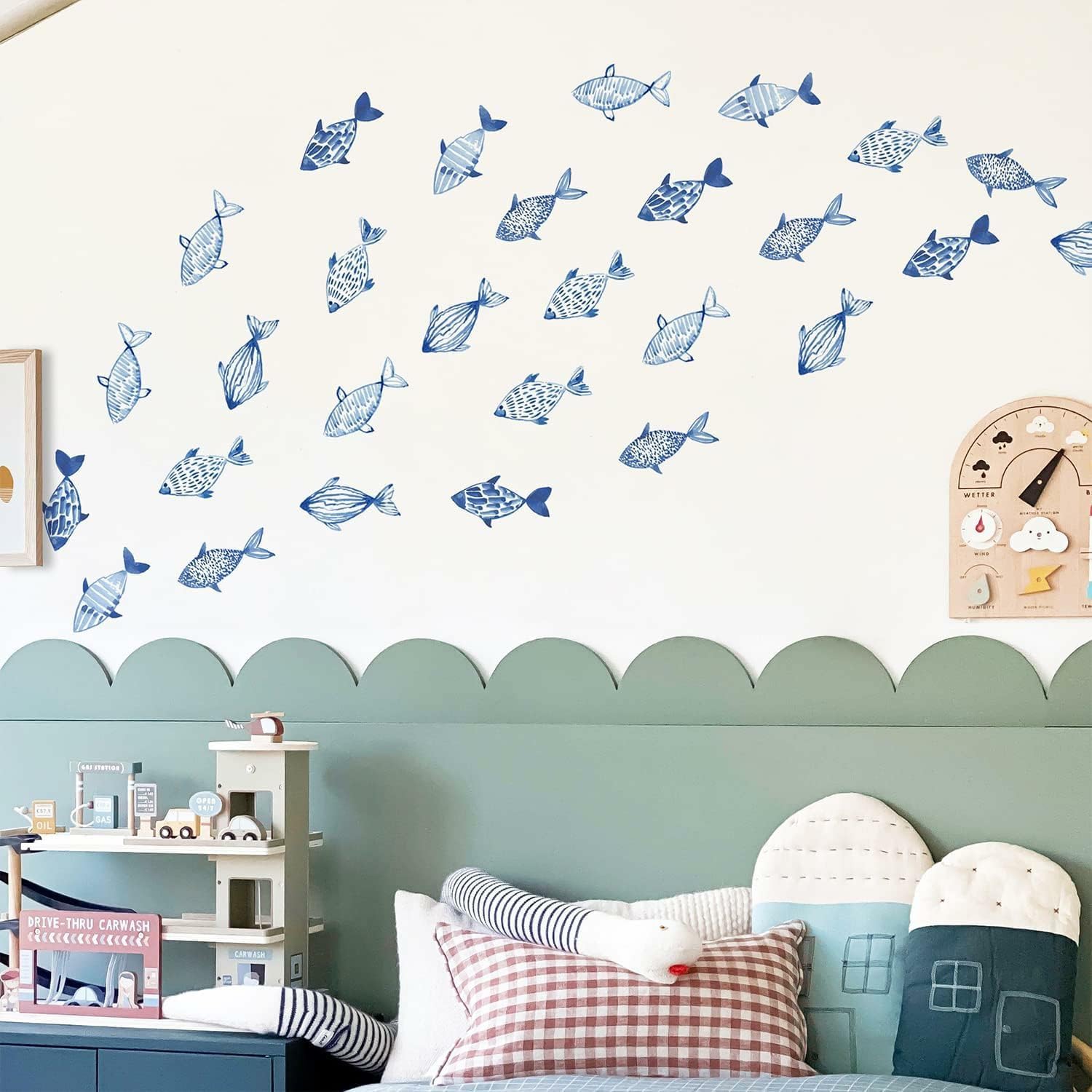 GADGETS WRAP Under The Sea Wall Decals Peel and Stick, Vinyl Ocean Fish Wall Stickers for Kids Bedroom Playroom Decals