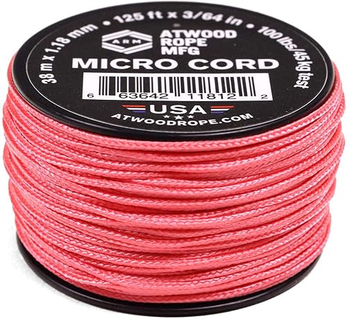 Miniatura 7 de Atwood Rope MFG Cable micro utilitario de 0.046in x 125 pies, carrete reutilizable  Equipo de pesca táctico de nailonpoliéster, fabricación de