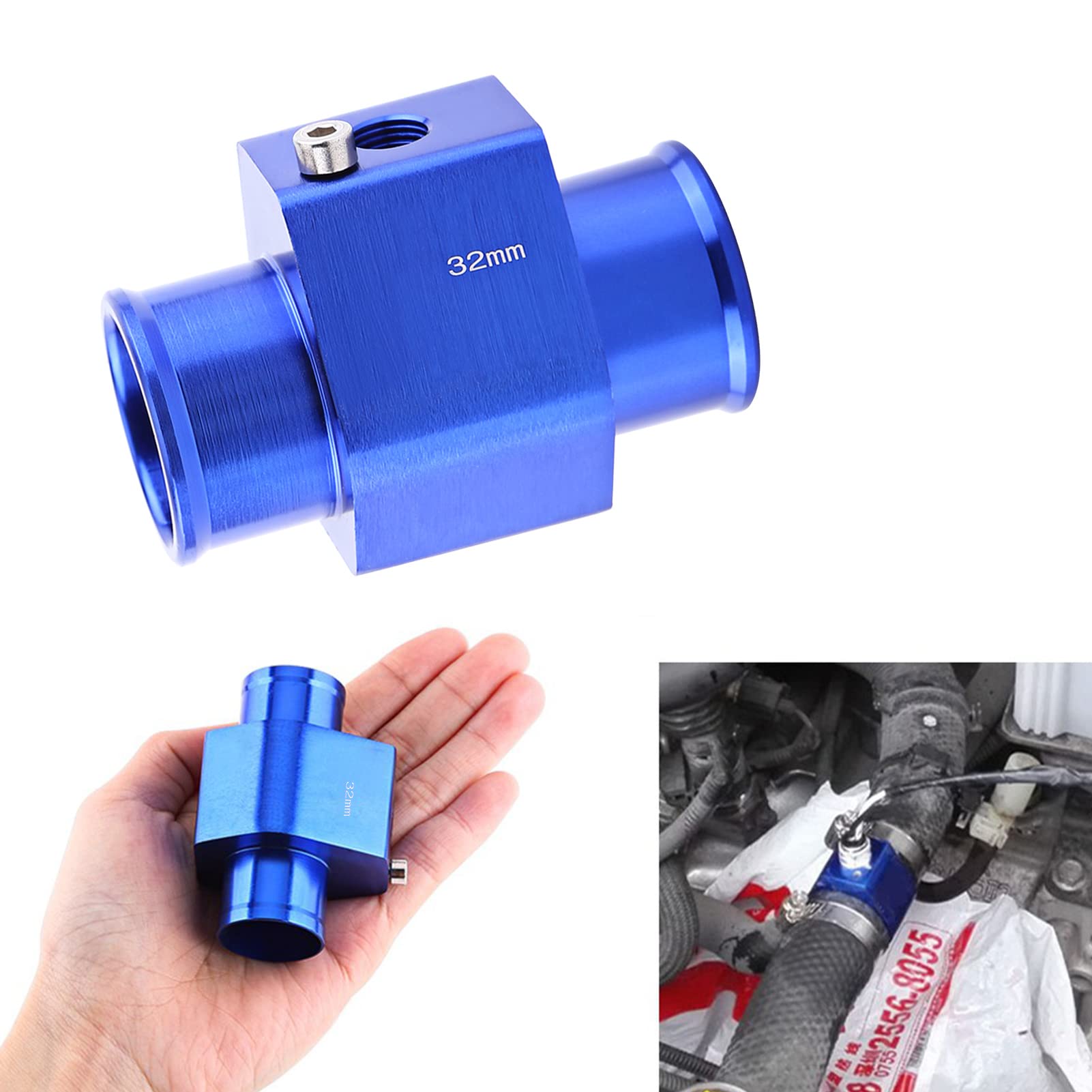Qiilu QL01064 Adattatore universale per sensore di temperatura tubo flessibile per tubo acqua temp(40mm