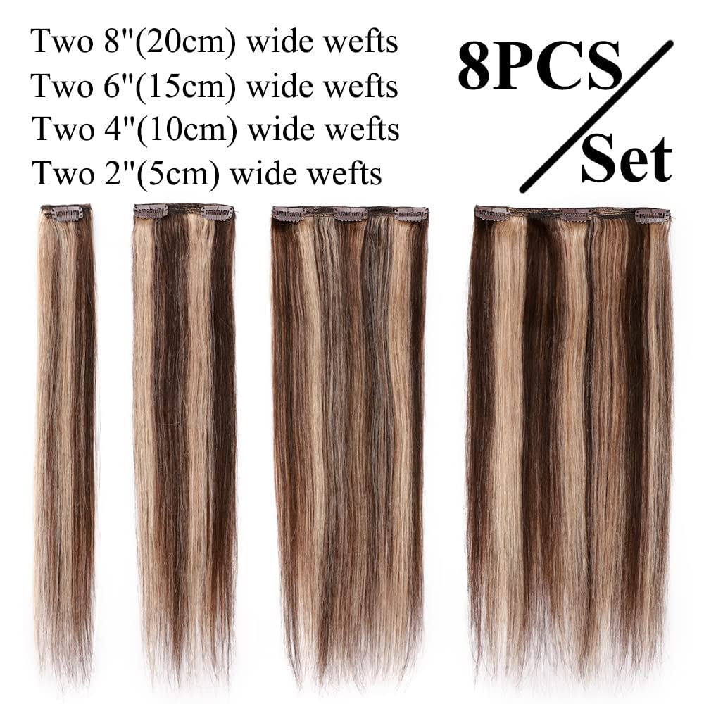 Amazon.com : MY-LADY #27 Dark Blonde Double Weft Clip in 100  display picture 1