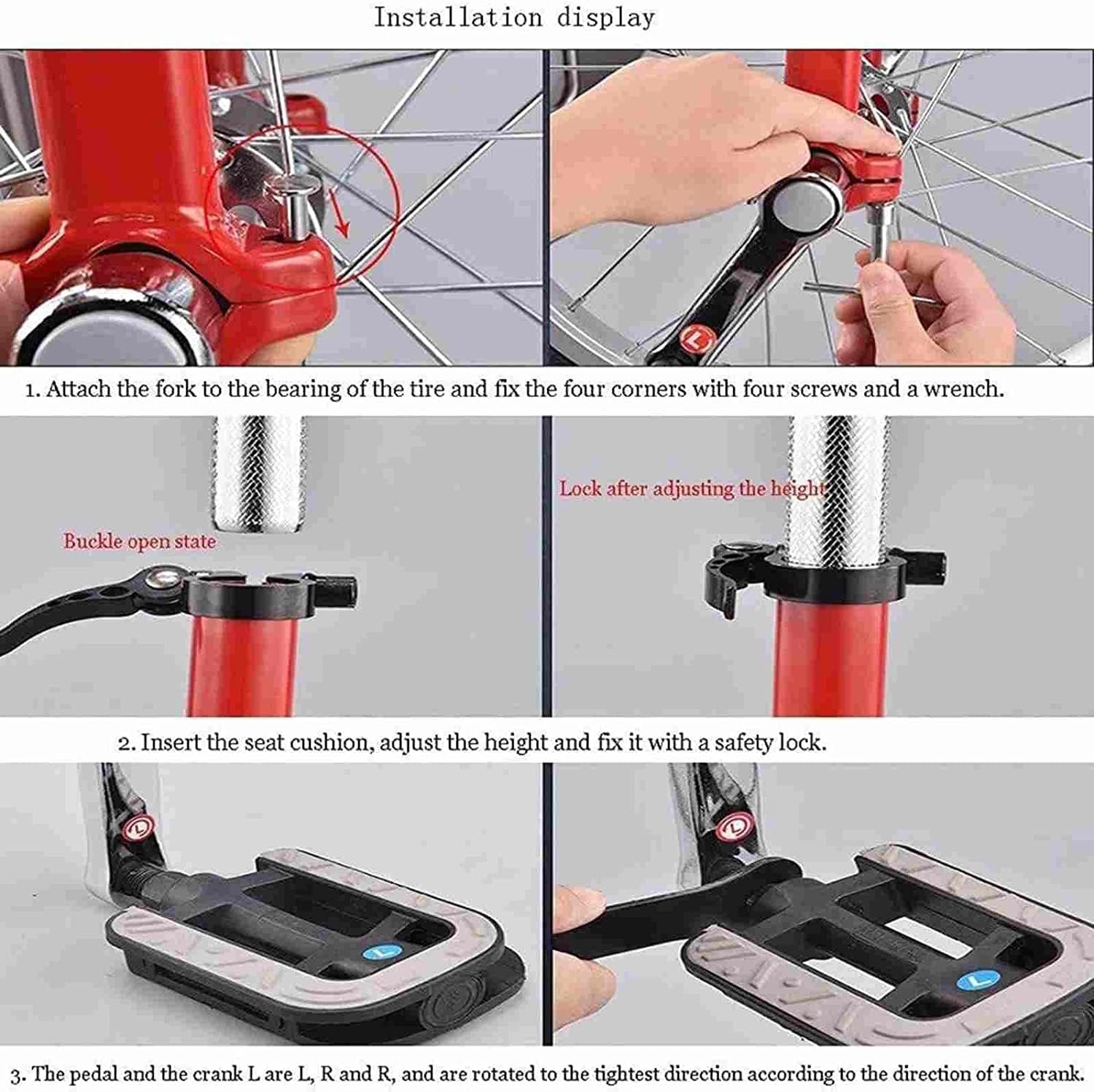 GYJ Monociclo de 18 Pulgadas, Bicicleta equilibrada de una Sola Rueda, Adecuada for Adultos con Altura Ajustable de 140-165 centímetros HY (Color : Rosso)
