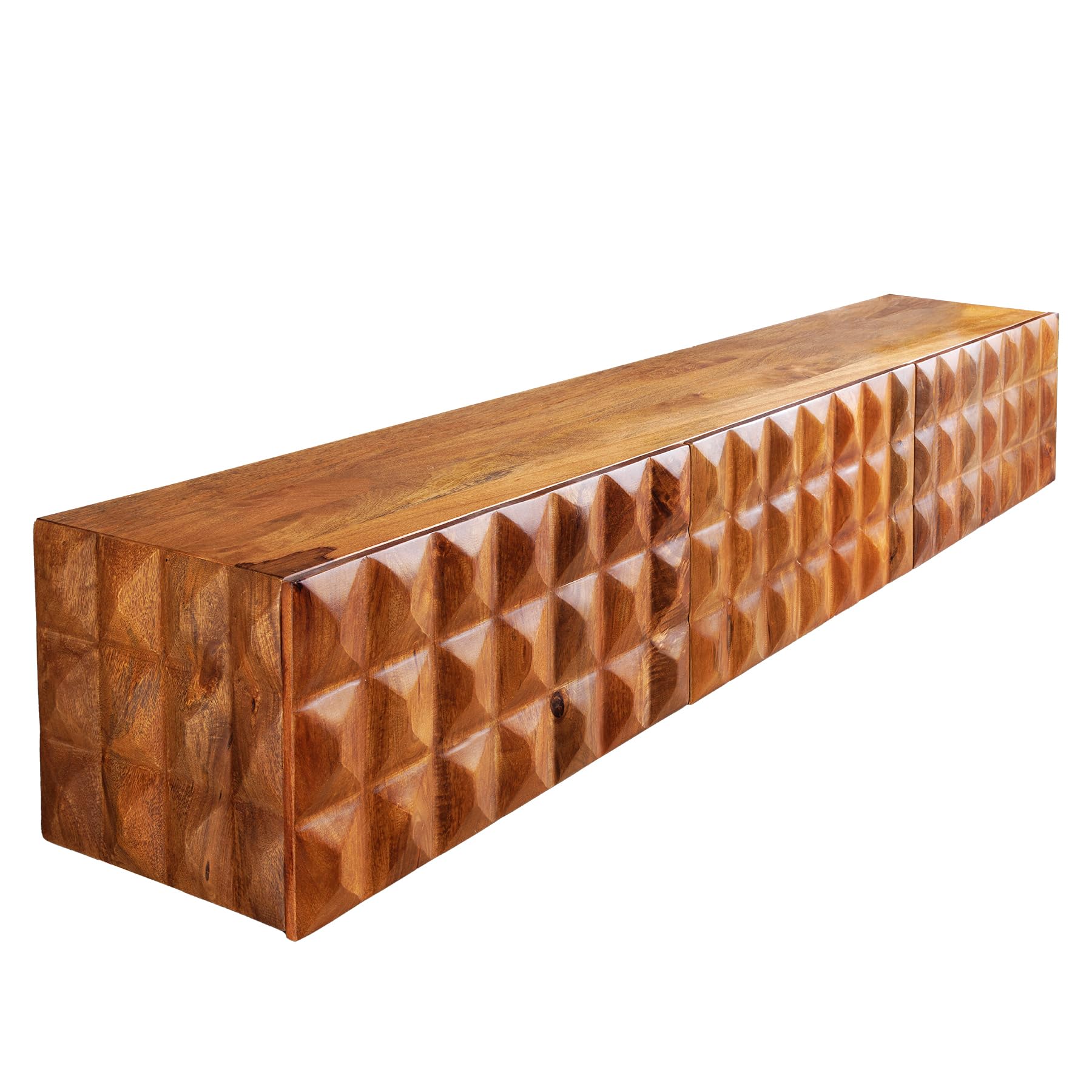 Riess Ambiente Lowboard Vulcano - 160cm - Natur - Massivholz mit Stauraum