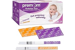 Premom Ovulation & Pregnancy Test Kit: 50 Quantitative Ovulation Strips & 20...