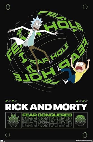 Miniatura 1 de Trends International Rick and Morty - Póster de pared con agujero del miedo