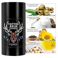 Vista 5 de Tattoo Aftercare Butter Balm, 2.6 oz, Old & New Tattoo Moisturizer Healing Brightener para mejorar el color, crema de tatuaje orgánica natural