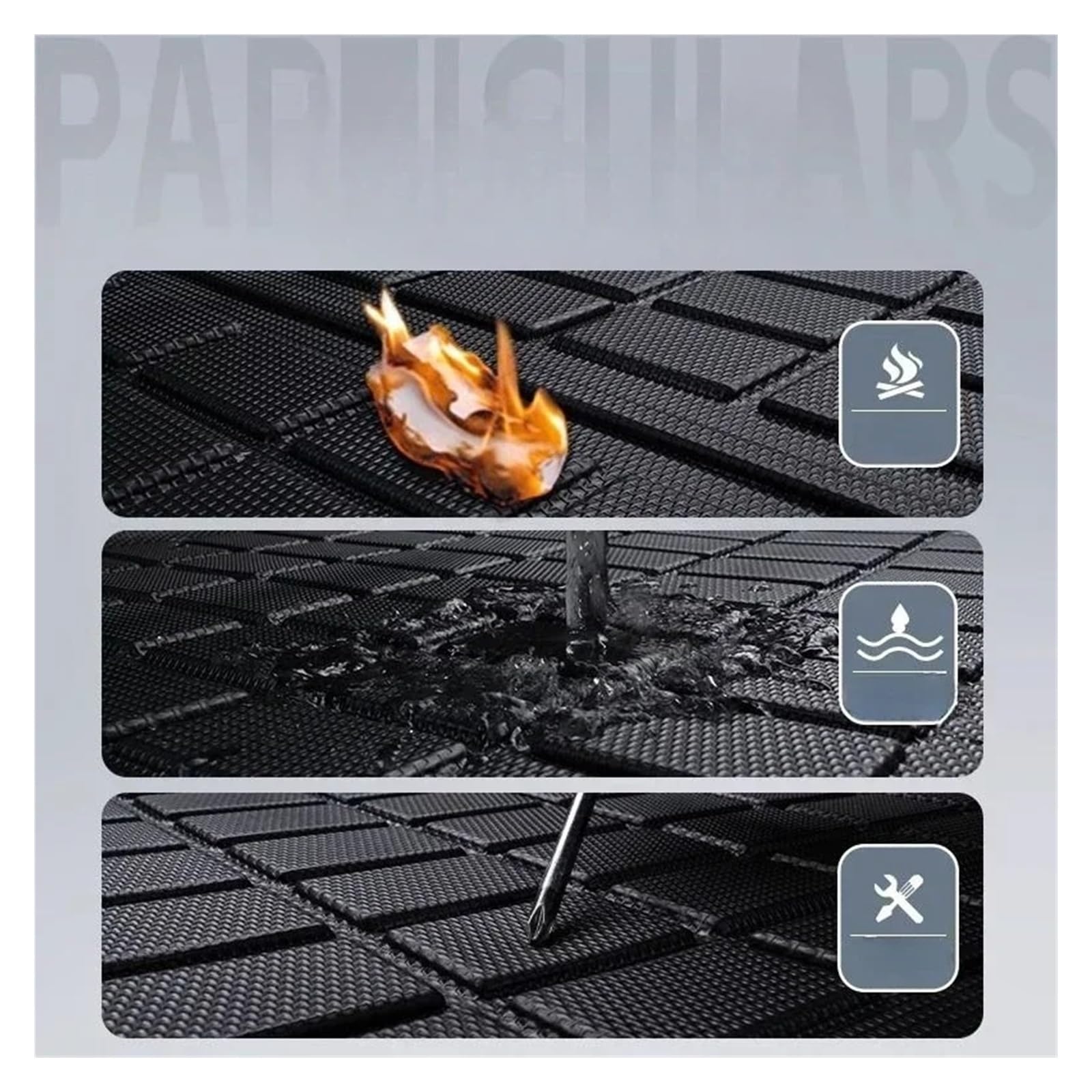 Kofferraumwanne Für BYD Für Yuan UP Für Yuan Für Pro Für ATTO 2 2024 2025 Hinten Sitz Rückenlehne Schutz Pad Stamm Matte Anti-Kick Pad Kofferraumschutz(Backing Cushion,Three Rear headrests)