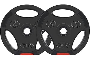 Grip Plate Vinyl Weight Plate for Strength Training and Weightlifting