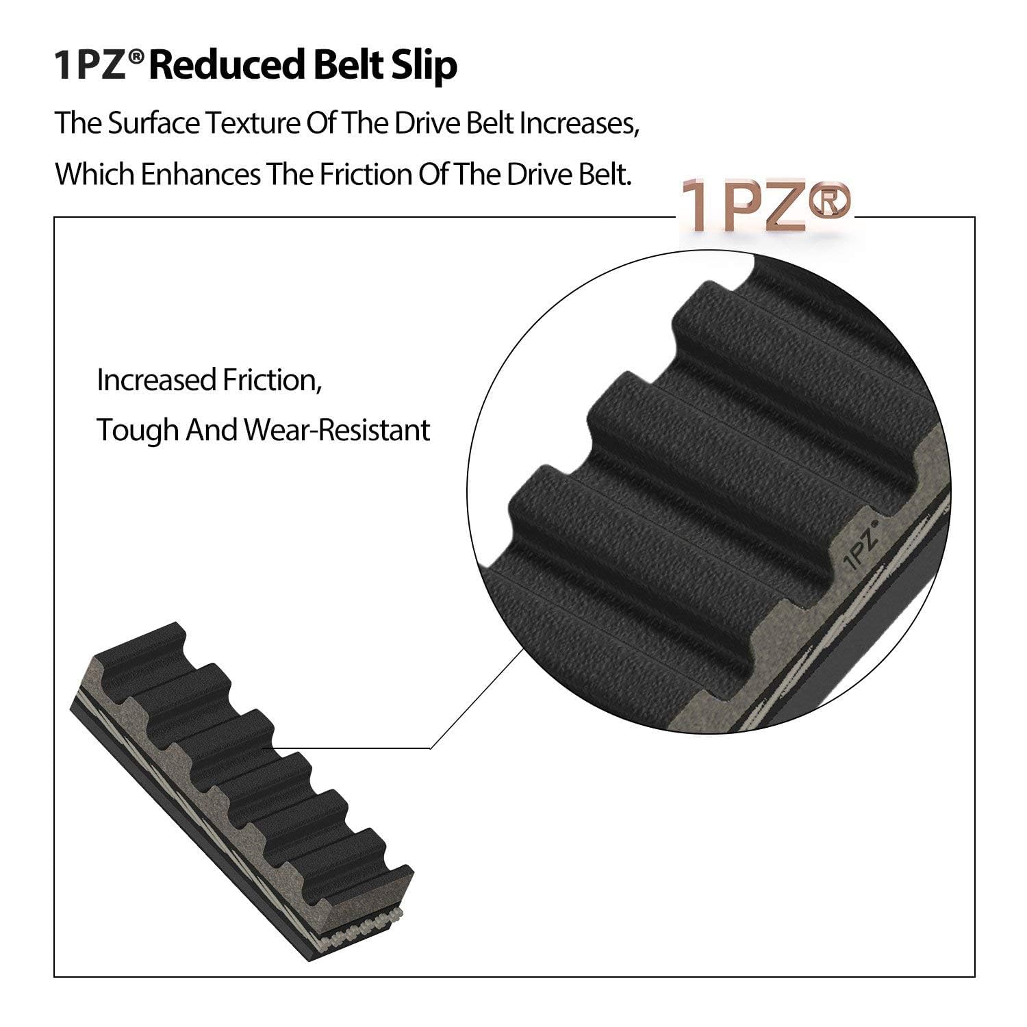 1PZ VB1-101 669-18-30 Premium CVT Drive Belt for 50cc 49cc GY6 139QMB Scooter Moped ATV Roketa Baja Tank Jmstar Taotao Jonway Vespa